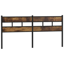 (smoked oak, 180 cm) vidaXL Headboard Bed Header Bed Headboard Brown Oak Steel and Engineered Wood