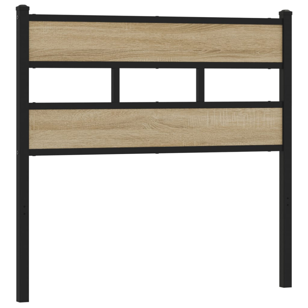 Vidaxl (Sonoma Oak, 107 Cm) Headboard Bed Header Bed Headboard Brown Oak Steel And Engineered Wood