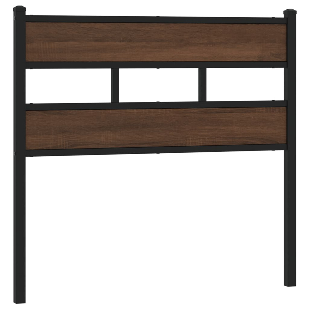 (brown oak, 75 cm) vidaXL Headboard Bed Header Bed Headboard Brown Oak Steel and Engineered Wood