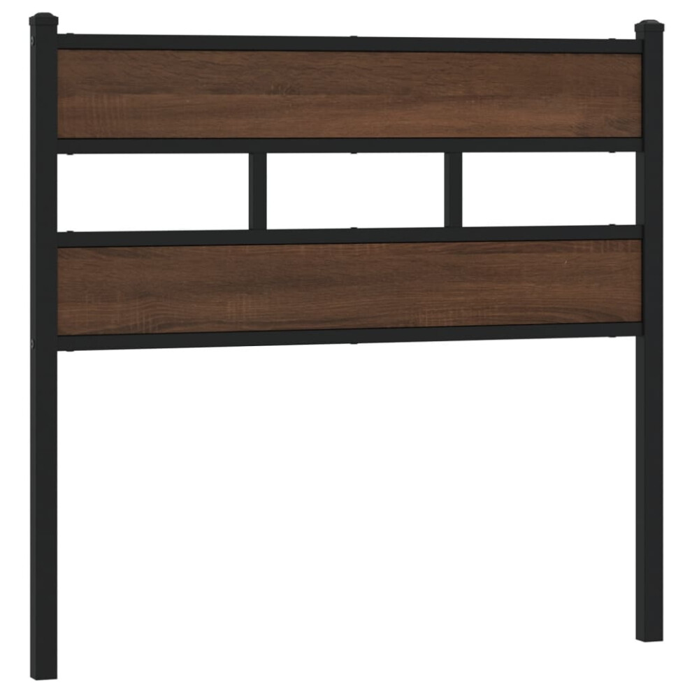 (brown oak, 100 cm) vidaXL Headboard Bed Header Bed Headboard Brown Oak Steel and Engineered Wood