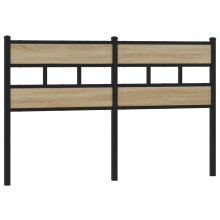 (sonoma oak, 140 cm) vidaXL Headboard Bed Header Bed Headboard Brown Oak Steel and Engineered Wood