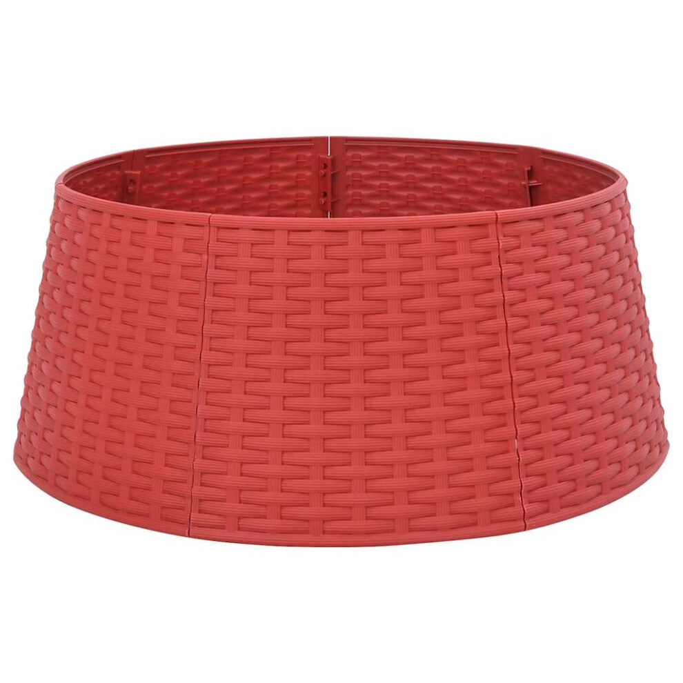 (red, 56 x 23 cm) vidaXL Christmas Tree Skirt Xmas Christmas Tree Base Basket Cover Plastic