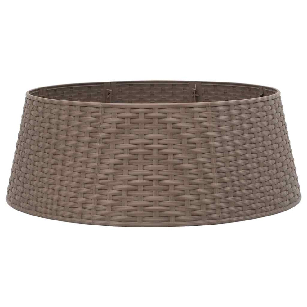 Vidaxl (Brown, 65 X 23 Cm) Christmas Tree Skirt Xmas Christmas Tree Base Basket Cover Plastic