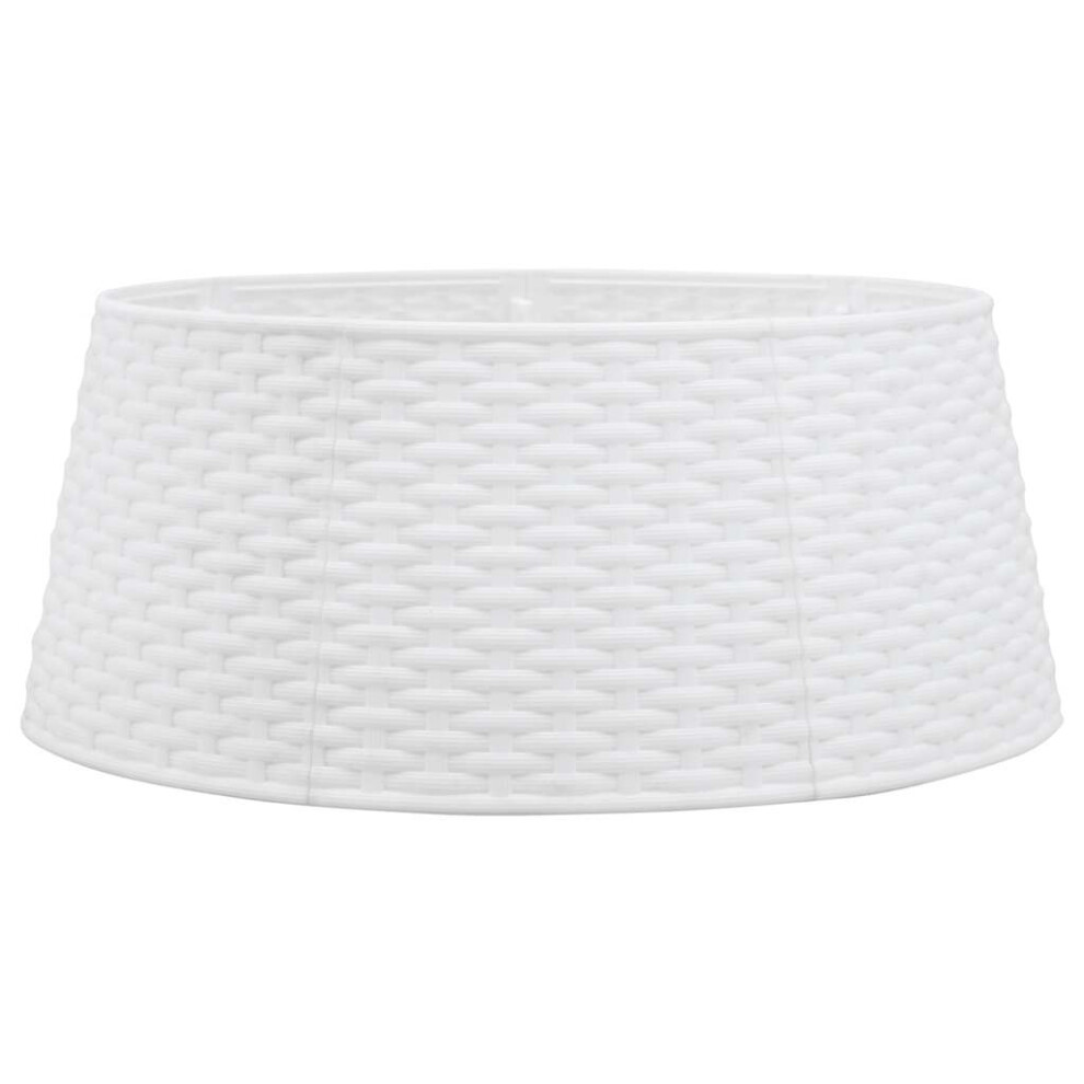 Vidaxl (White, 56 X 23 Cm) Christmas Tree Skirt Xmas Christmas Tree Base Basket Cover Plastic