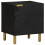 VidaXL (2 pcs) vidaXL Bedside Cabinet Nightstand Bed Table Side Table Black Solid Wood Mango 2