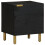 VidaXL (1 pcs) vidaXL Bedside Cabinet Nightstand Bed Table Side Table Black Solid Wood Mango 1