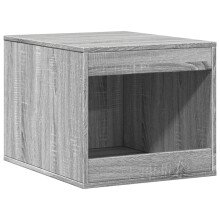 (grey sonoma) vidaXL Cat Litter Box Enclosure Cat House End Table Engineered Wood