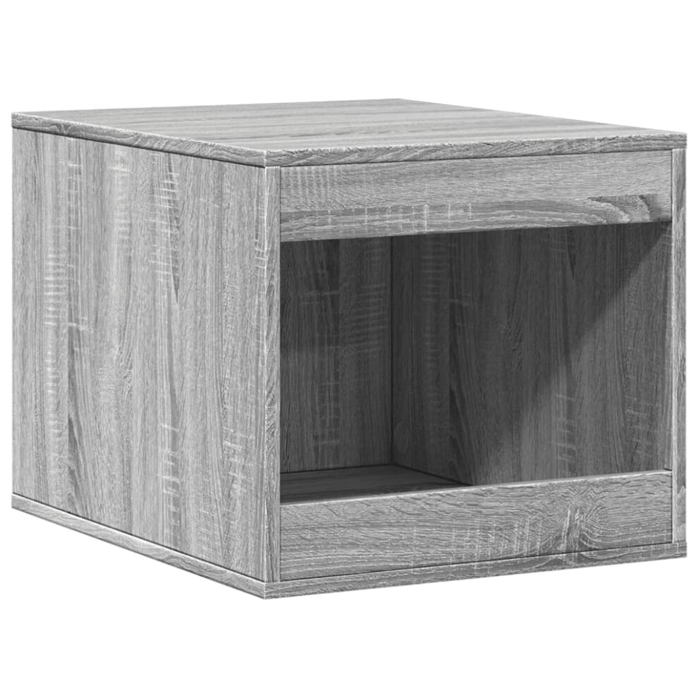 (grey sonoma) vidaXL Cat Litter Box Enclosure Cat House End Table Engineered Wood