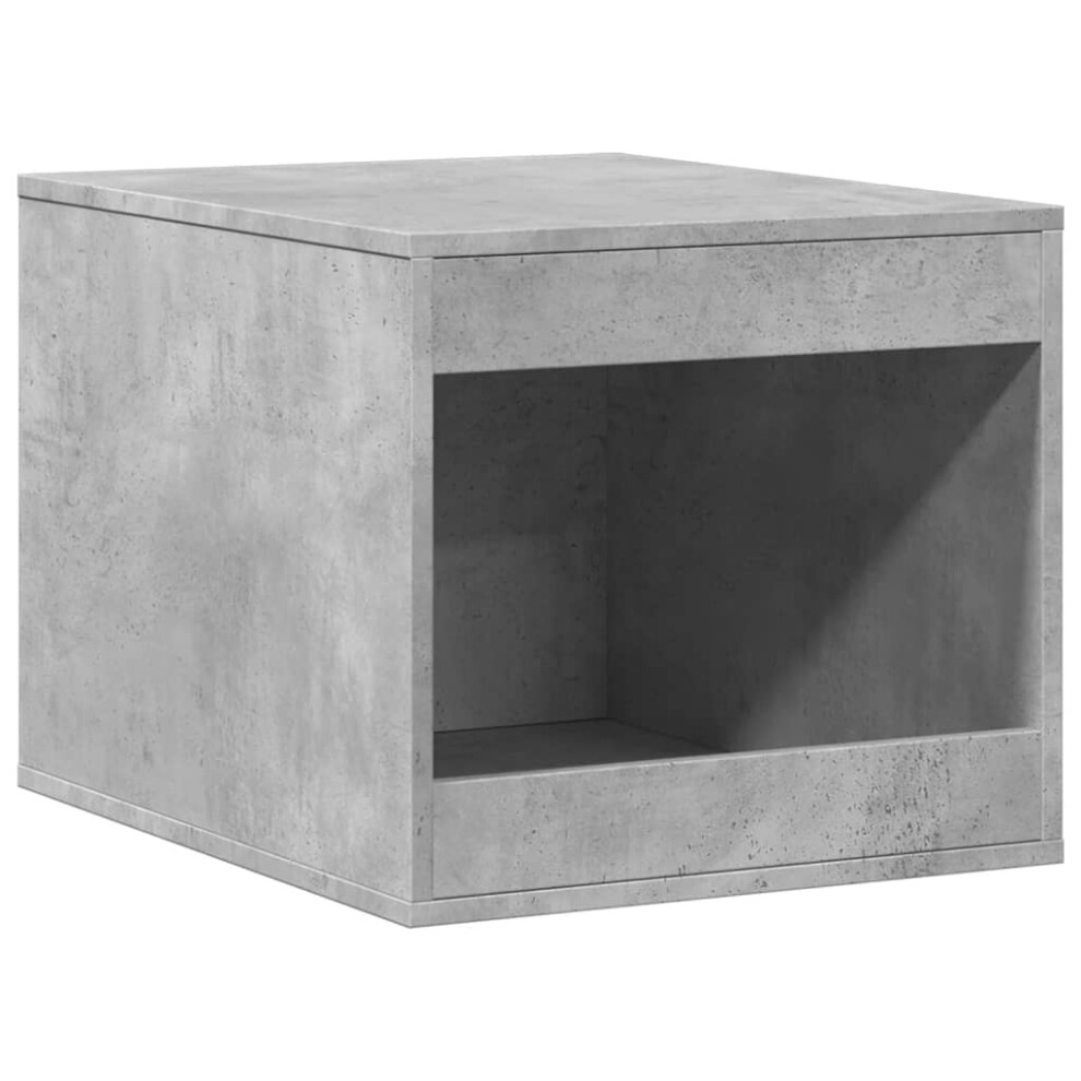 Vidaxl (Concrete ) Cat Litter Box Enclosure Cat House End Table Engineered Wood Grey