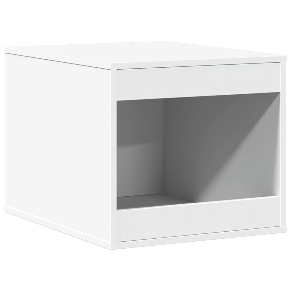 vidaXL Cat Litter Box Enclosure - White - Engineered Wood - 47x59x42 cm - Image 2