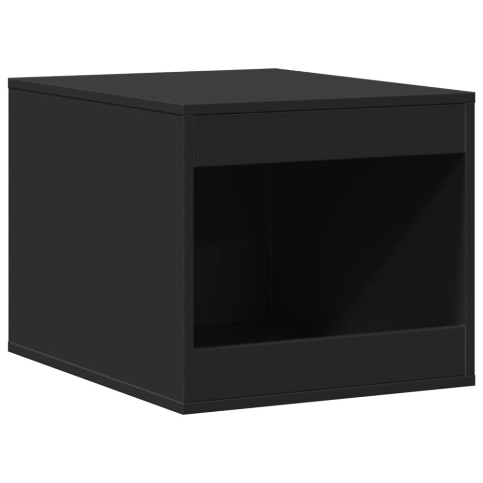 Vidaxl (Black) Cat Litter Box Enclosure Cat House End Table Engineered Wood