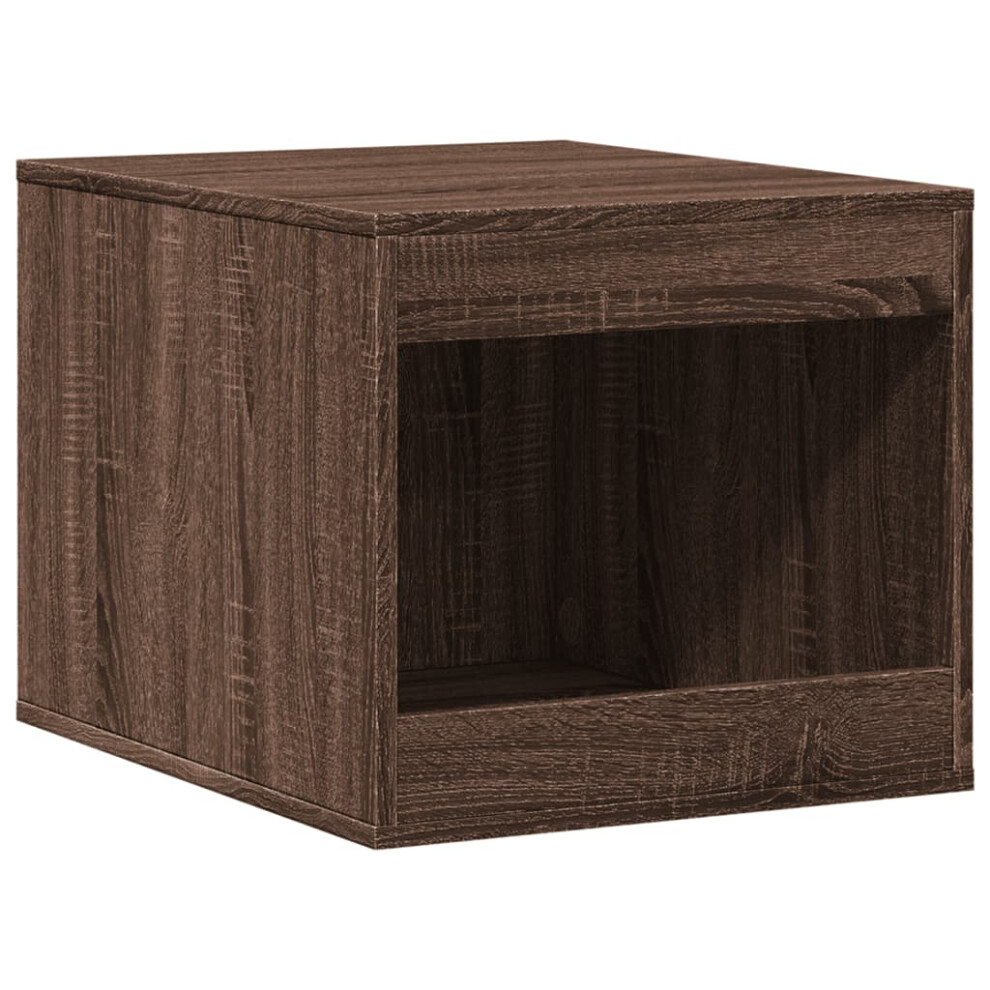 (brown oak) vidaXL Cat Litter Box Enclosure Cat House End Table Engineered Wood