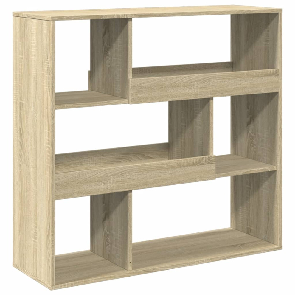 (sonoma oak, 100 x 33 x 94.5 cm) vidaXL Room Divider Privacy Screen Room Partition Bookcase Engineered Wood