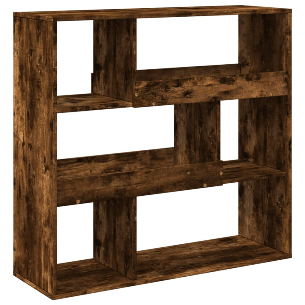 Vidaxl (Smoked Oak, 100 X 33 X 94.5 Cm) Room Divider Privacy Screen Room Partition Bookcase Engineered Wood Brown