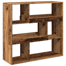 (old wood, 100 x 33 x 94.5 cm) vidaXL Room Divider Privacy Screen Room Partition Bookcase Engineered Wood