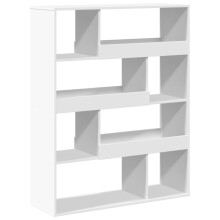 (white, 100 x 33 x 125.5 cm) vidaXL Room Divider Privacy Screen Room Partition Bookcase Engineered Wood