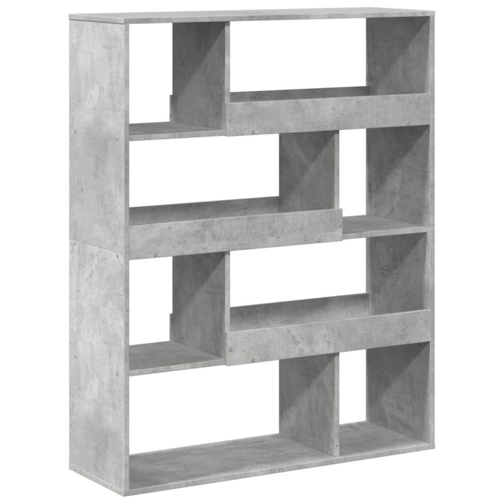 Vidaxl (Concrete 100 X 33 X 125.5 Cm) Room Divider Privacy Screen Room Partition Bookcase Engineered Wood Grey