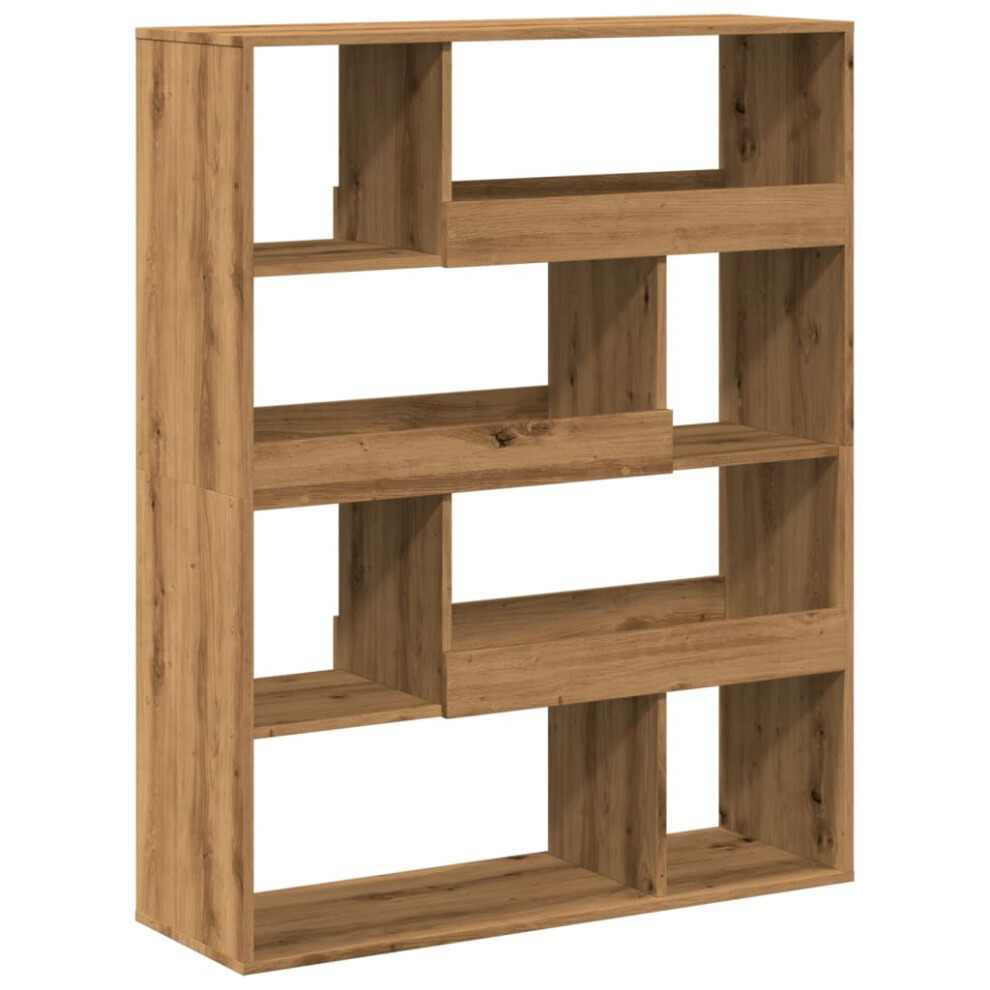 Vidaxl (Artisian Oak, 100 X 33 X 125.5 Cm) Room Divider Privacy Screen Room Partition Bookcase Engineered Wood Brown