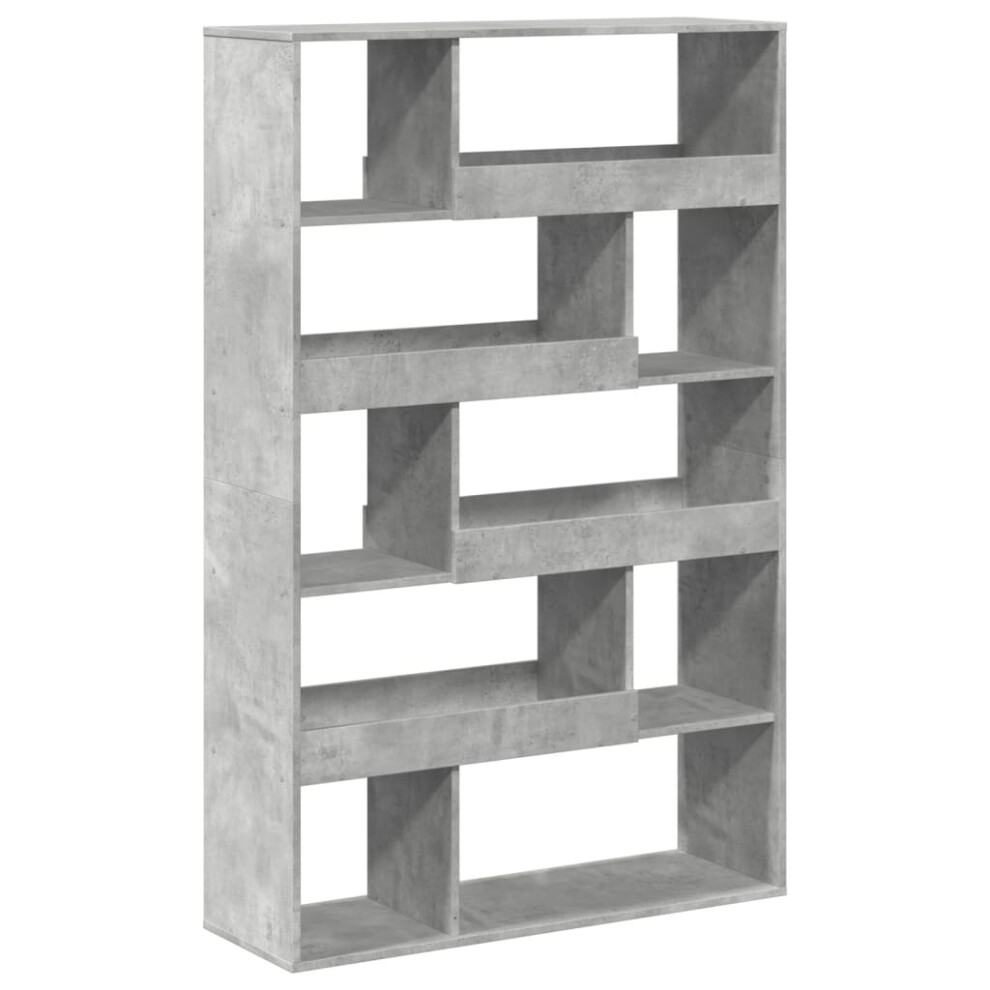 Vidaxl Grey (Concrete 100 X 33 X 156.5 Cm) Room Divider Privacy Screen Room Partition Bookcase Engineered Wood