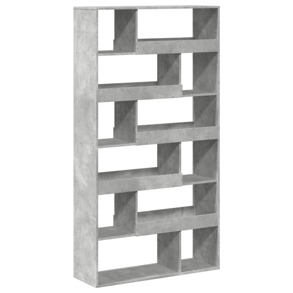 Vidaxl Grey (Concrete 100 X 33 X 187.5 Cm) Room Divider Privacy Screen Room Partition Bookcase Engineered Wood
