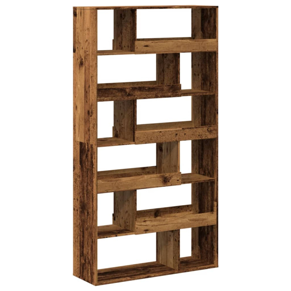 Vidaxl (Old Wood, 100 X 33 X 187.5 Cm) Room Divider Privacy Screen Room Partition Bookcase Engineered Wood Brown