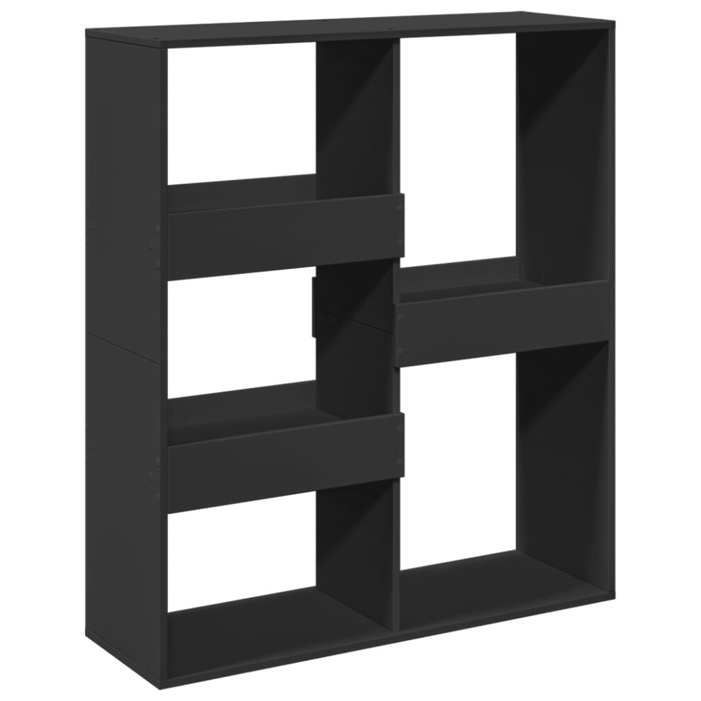 Vidaxl (, 100 X 33 X 115 Cm) Room Divider Privacy Screen Room Partition Bookcase Engineered Wood Black