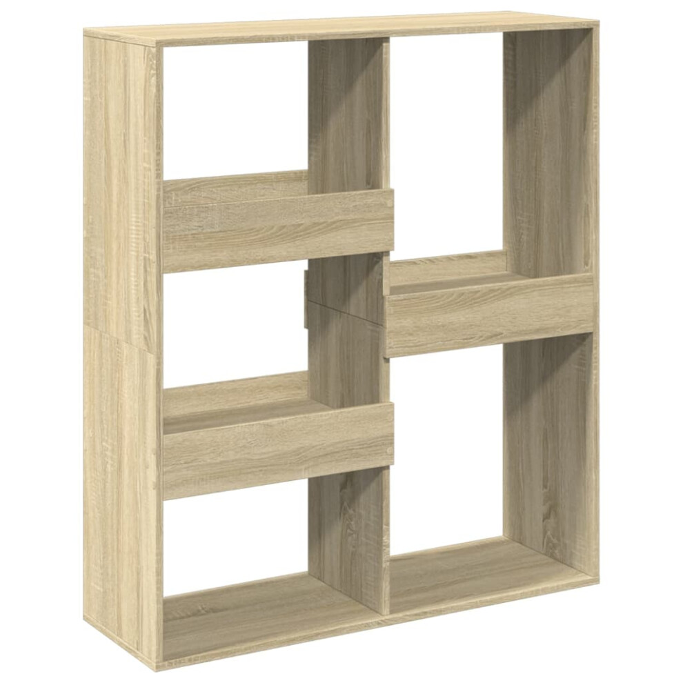 Vidaxl (Sonoma Oak, 100 X 33 X 115 Cm) Room Divider Privacy Screen Room Partition Bookcase Engineered Wood Brown