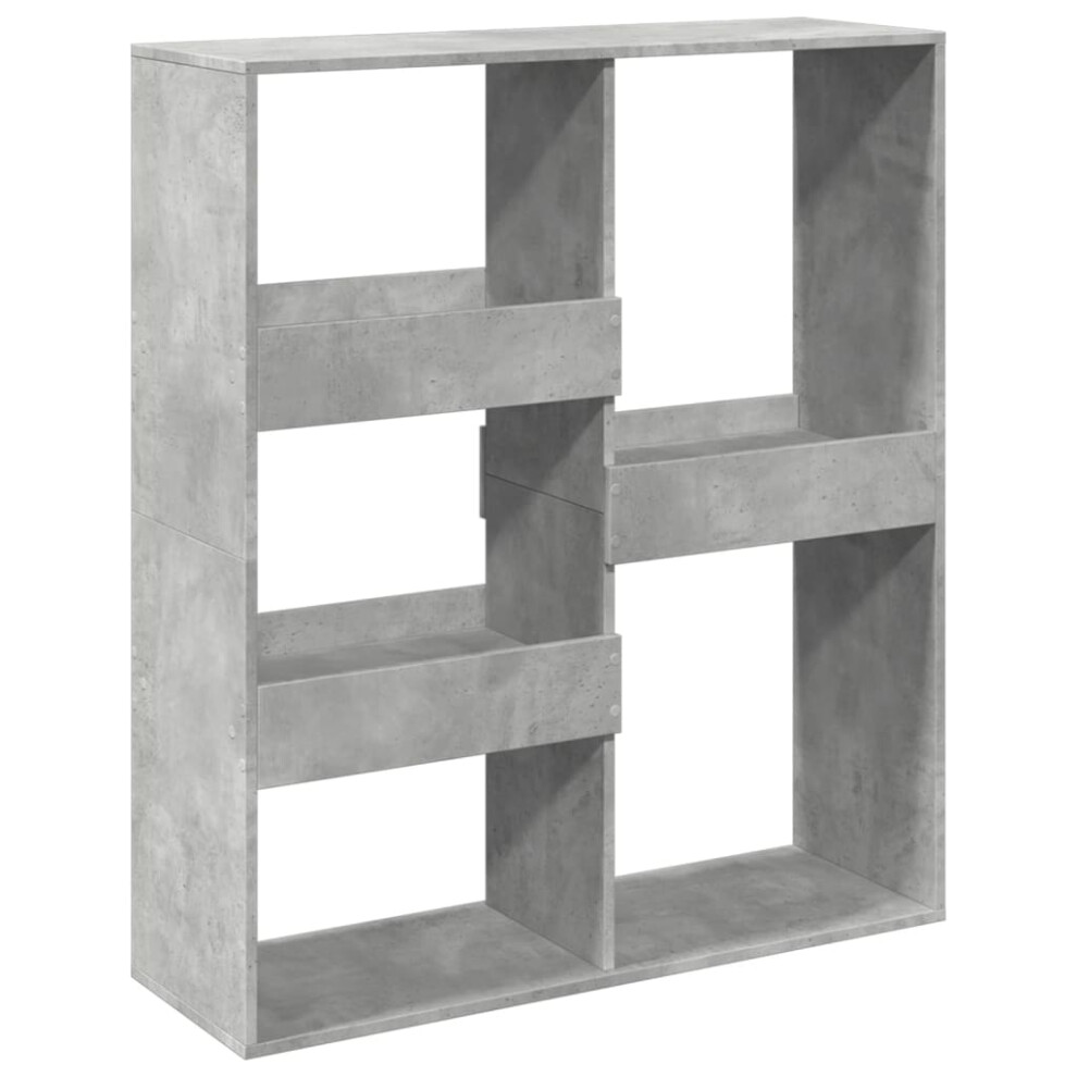 Vidaxl (Concrete 100 X 33 X 115 Cm) Room Divider Privacy Screen Room Partition Bookcase Engineered Wood Grey