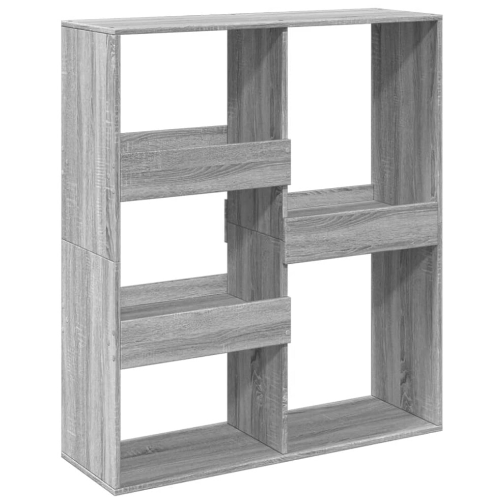 Vidaxl ( Sonoma, 100 X 33 X 115 Cm) Room Divider Privacy Screen Room Partition Bookcase Engineered Wood Grey