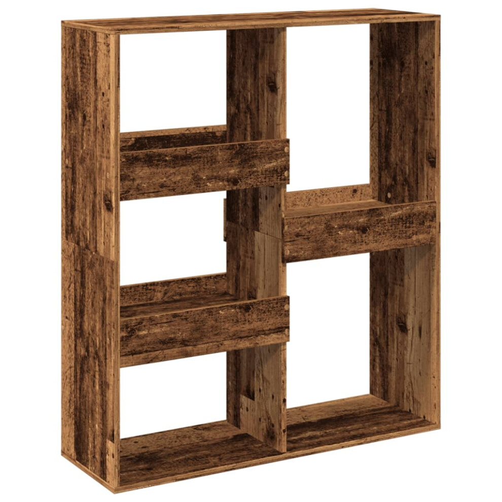 Vidaxl (Old Wood, 100 X 33 X 115 Cm) Room Divider Privacy Screen Room Partition Bookcase Engineered Wood Brown