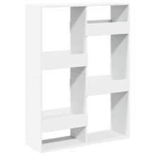 (white, 100 x 33 x 135 cm) vidaXL Room Divider Privacy Screen Room Partition Bookcase Engineered Wood