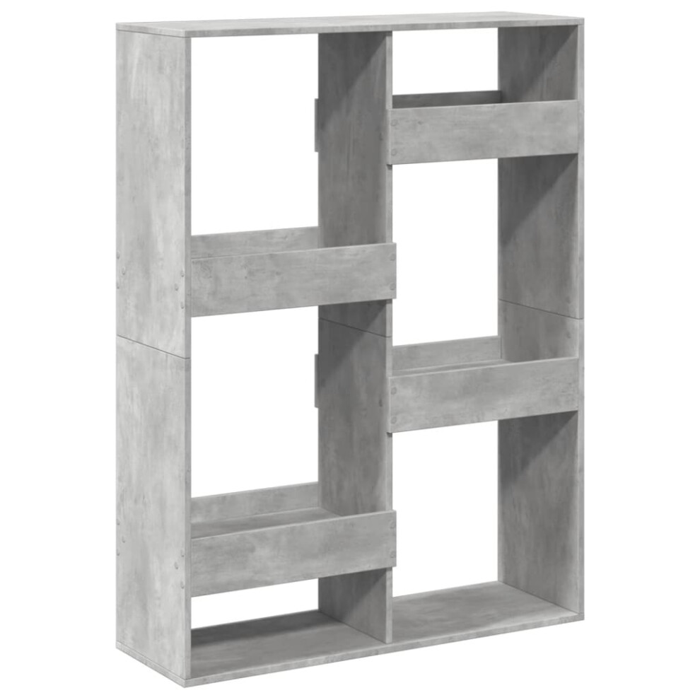 Vidaxl (Concrete 100 X 33 X 135 Cm) Room Divider Privacy Screen Room Partition Bookcase Engineered Wood Grey