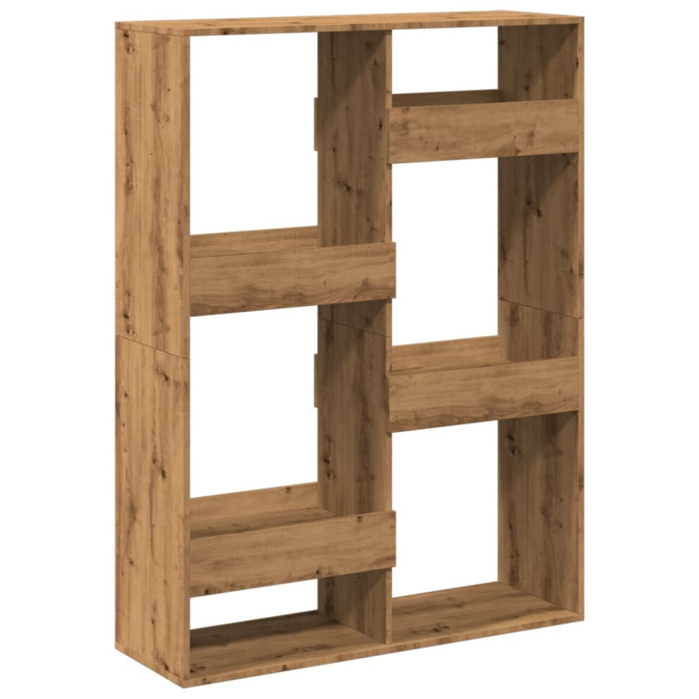 (artisian oak, 100 x 33 x 135 cm) vidaXL Room Divider Privacy Screen Room Partition Bookcase Engineered Wood