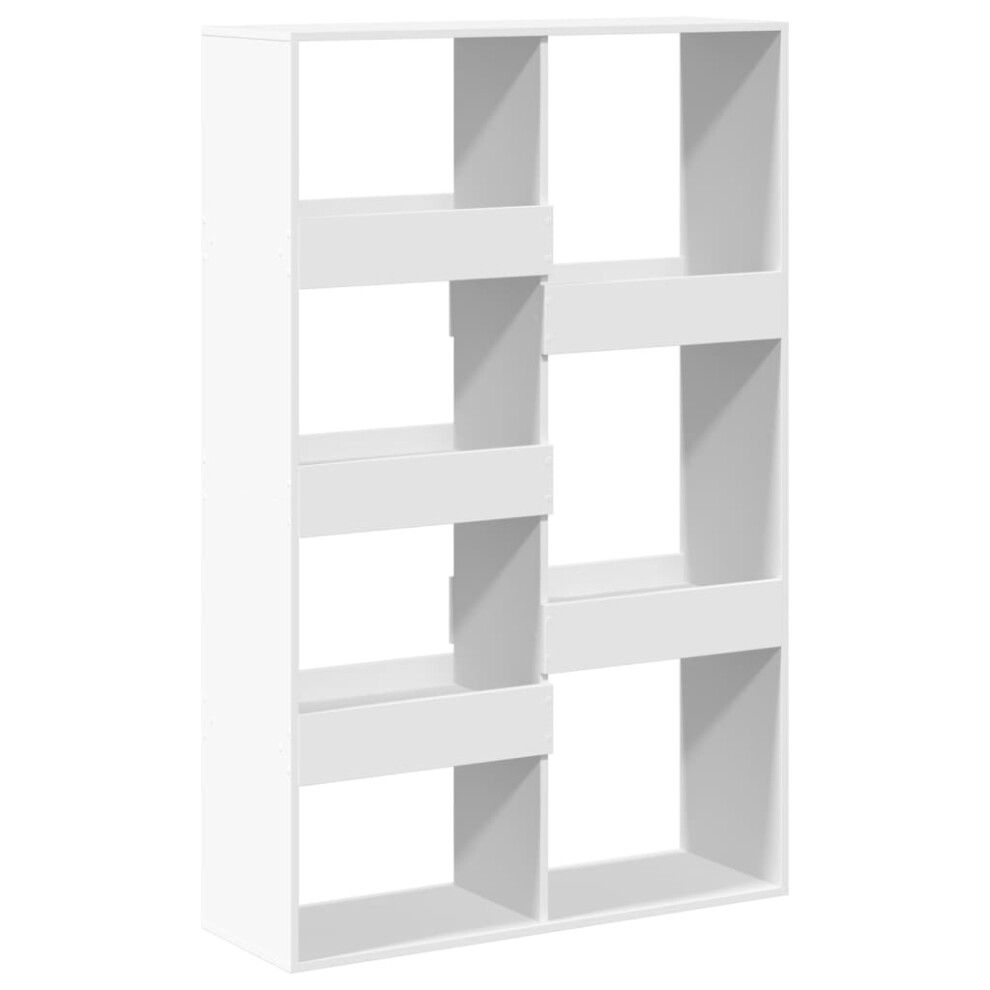 (white, 100 x 33 x 155.5 cm) vidaXL Room Divider Privacy Screen Room Partition Bookcase Engineered Wood