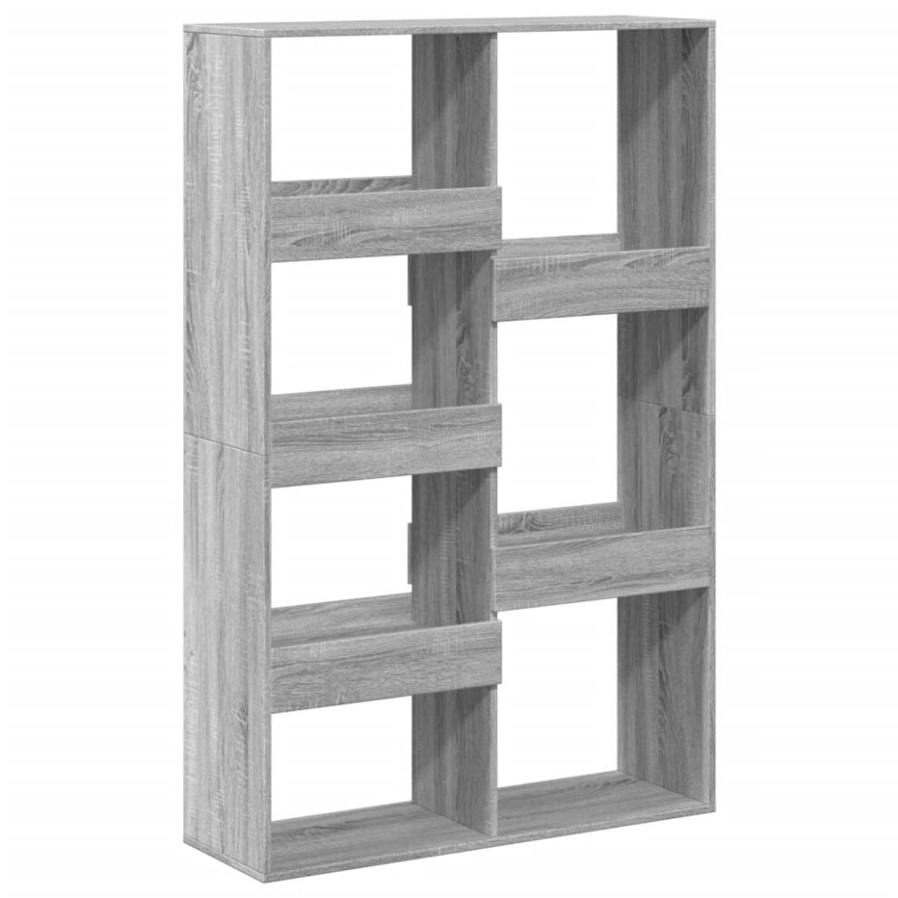 Vidaxl ( Sonoma, 100 X 33 X 155.5 Cm) Room Divider Privacy Screen Room Partition Bookcase Engineered Wood Grey
