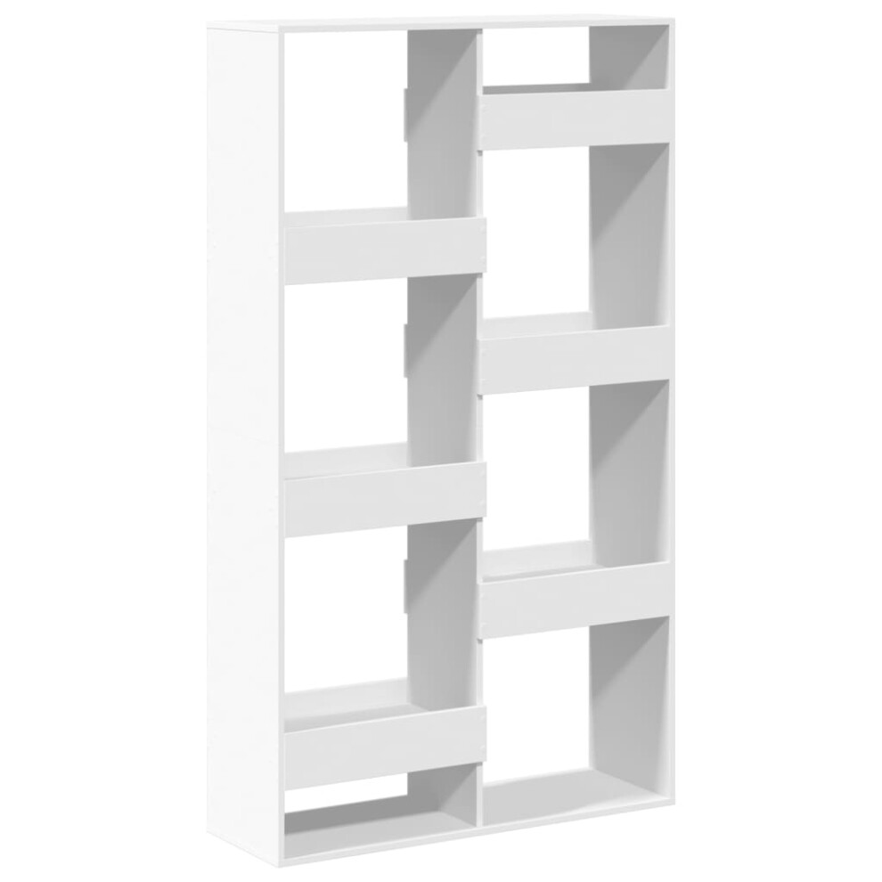 (white, 100 x 33 x 175 cm) vidaXL Room Divider Privacy Screen Room Partition Bookcase Engineered Wood