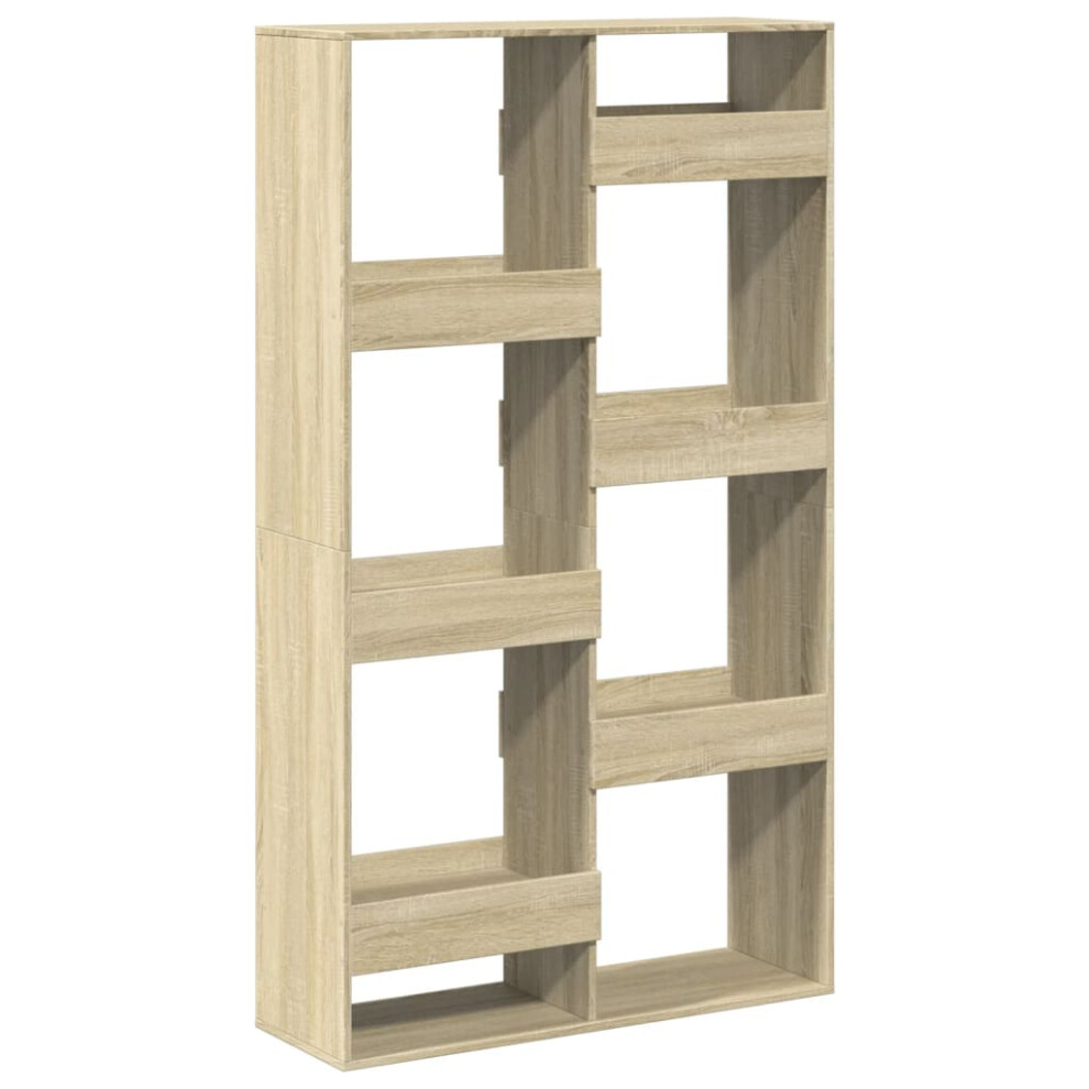 (sonoma oak, 100 X 33 X 175 cm) vidaXL Room Divider Privacy Screen Room Partition Bookcase Engineered Wood