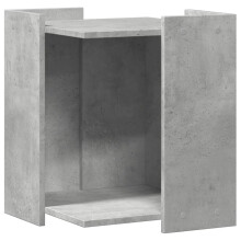 vidaXL Katzenklo Betongrau 42x42x51 cm Holzwerkstoff