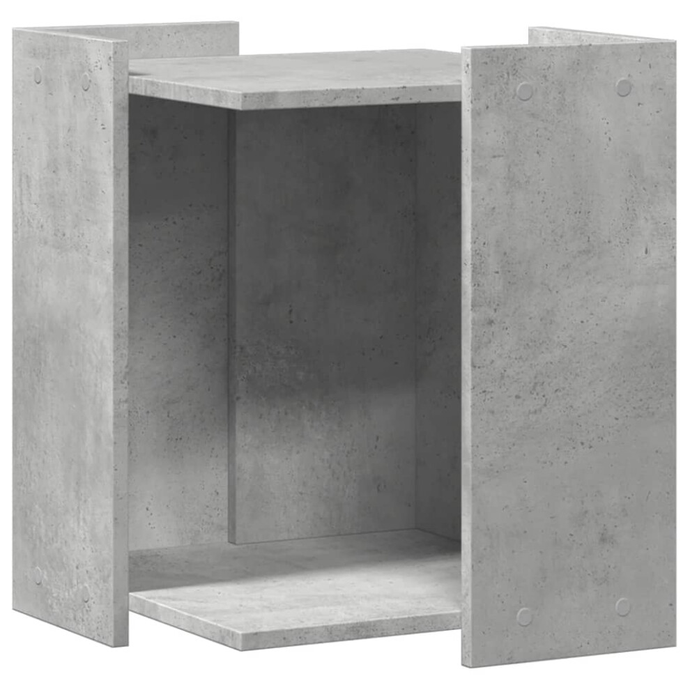 Vidaxl (Concrete 42 X 42 X 51 Cm) Cat Litter Box Enclosure Cat House End Table Engineered Wood Grey