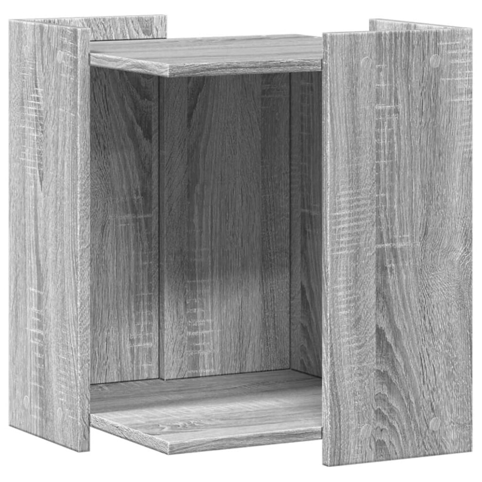 (grey sonoma, 42 x 42 x 51 cm) vidaXL Cat Litter Box Enclosure Cat House End Table Engineered Wood