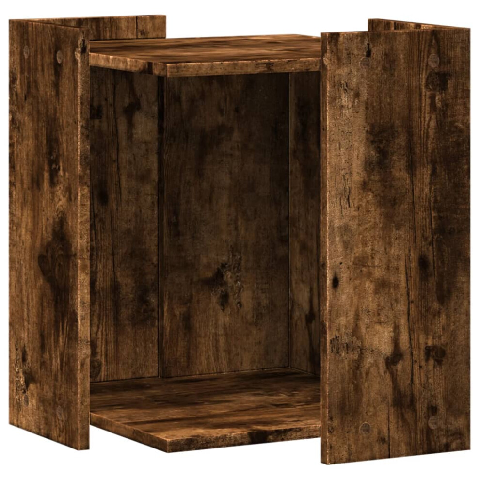 (smoked oak, 42 x 42 x 51 cm) vidaXL Cat Litter Box Enclosure Cat House End Table Engineered Wood