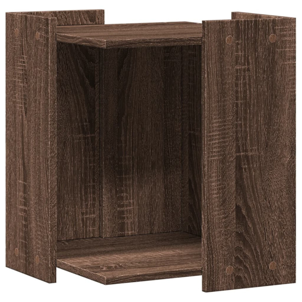 (brown oak, 42 x 42 x 51 cm) vidaXL Cat Litter Box Enclosure Cat House End Table Engineered Wood