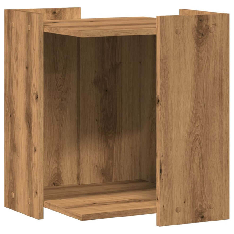 (oak, 42 x 42 x 51 cm) vidaXL Cat Litter Box Enclosure Cat House End Table Engineered Wood