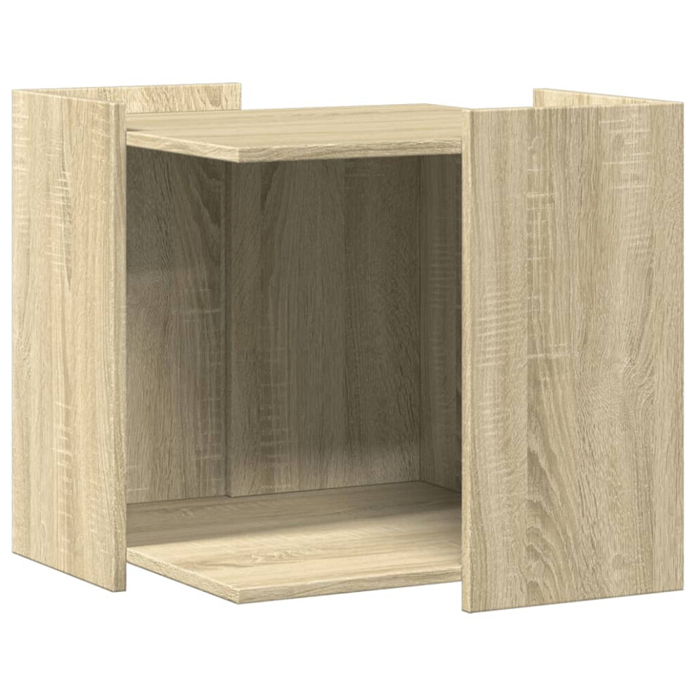 (sonoma oak, 53 x 53 x 51 cm) vidaXL Cat Litter Box Enclosure Cat House End Table Engineered Wood