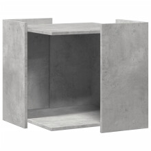 vidaXL Katzenklo Betongrau 53x53x51 cm Holzwerkstoff