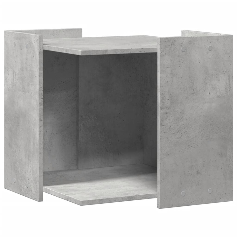 Vidaxl (Concrete 53 X 53 X 51 Cm) Cat Litter Box Enclosure Cat House End Table Engineered Wood Grey