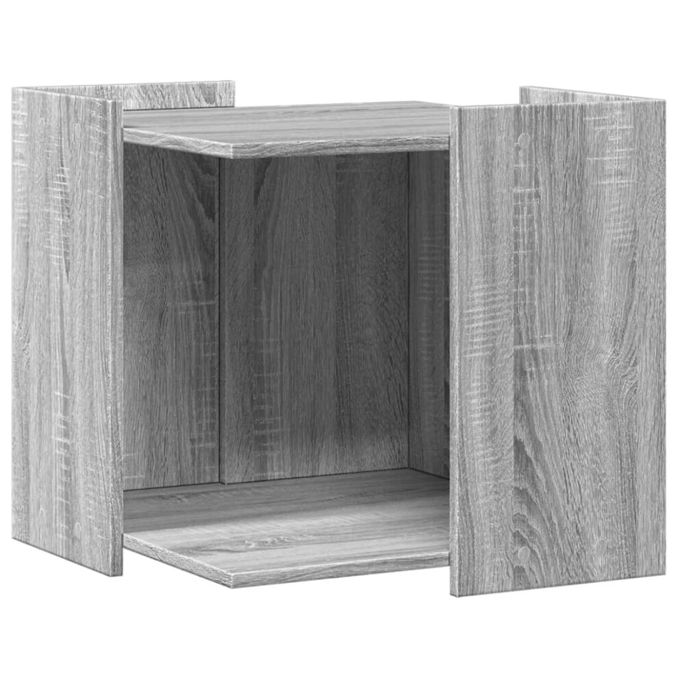 (grey sonoma, 53 x 53 x 51 cm) vidaXL Cat Litter Box Enclosure Cat House End Table Engineered Wood