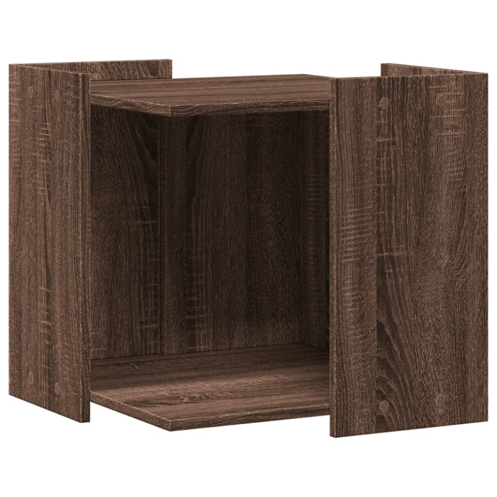 (brown oak, 53 x 53 x 51 cm) vidaXL Cat Litter Box Enclosure Cat House End Table Engineered Wood