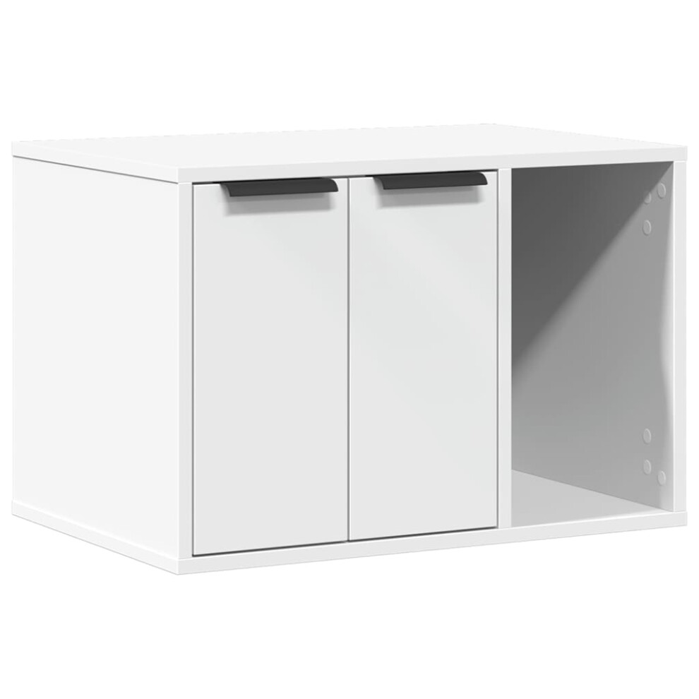 (white, 60 x 40 x 40 cm) vidaXL Cat Litter Box Enclosure Hidden Cat House Cat Cabinet Engineered Wood