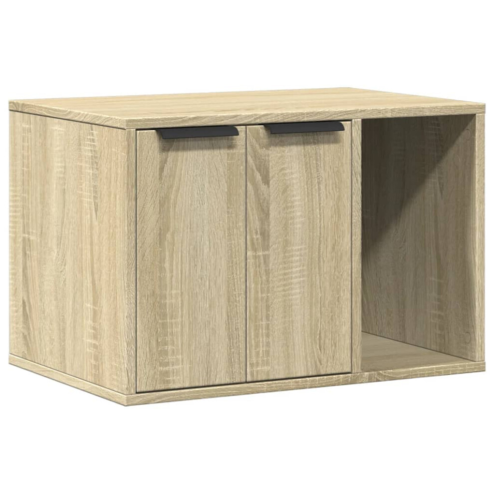 (sonoma oak, 60 x 40 x 40 cm) vidaXL Cat Litter Box Enclosure Hidden Cat House Cat Cabinet Engineered Wood